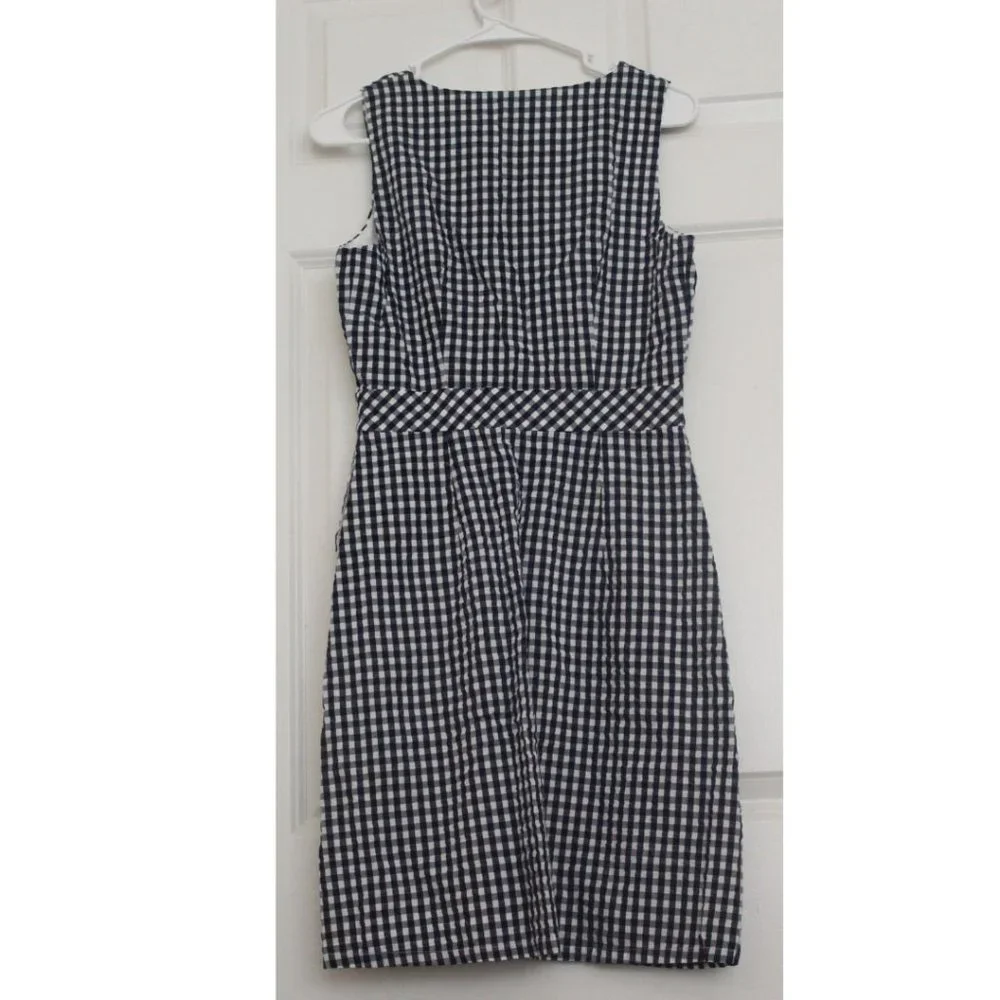J CREW Gingham Mini Dress Button Down New Preppy Sz 2 Office